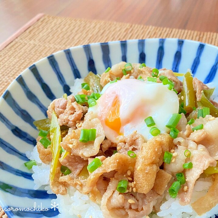 甘辛じゅわぁ♡豚きつね丼